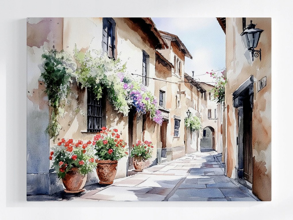 Canvas Vászonkép Italia Város Olaszország Utca Sikátor 80x60