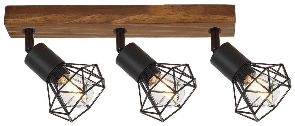 Rabalux 3139 - Spotlámpa ZEUS 3xE14/40W/230V tölgy