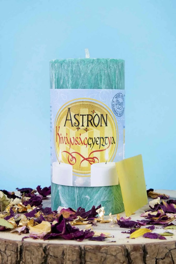 Astron Kívánsággyertya - Henger 11 cm - sárga (Z1)