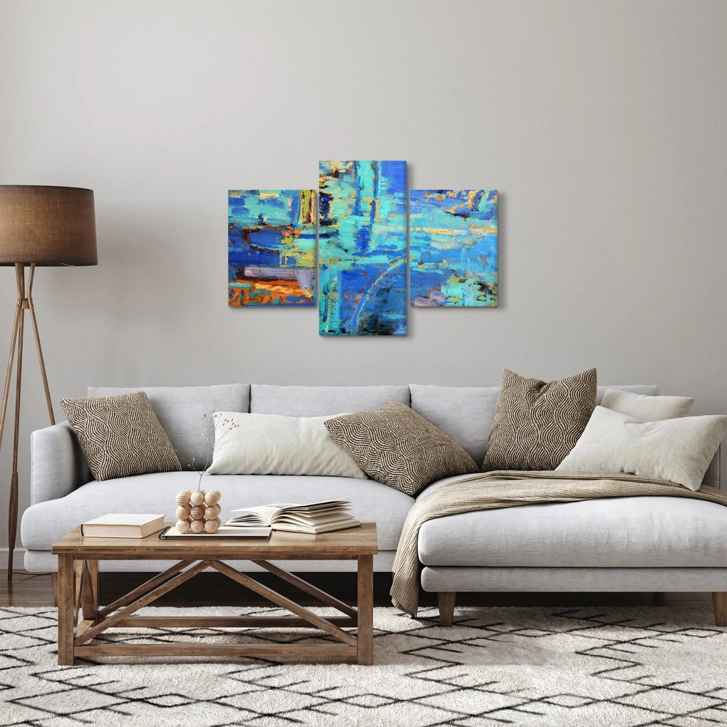Kép - Absztrakt olajfestmény (90x60 cm)