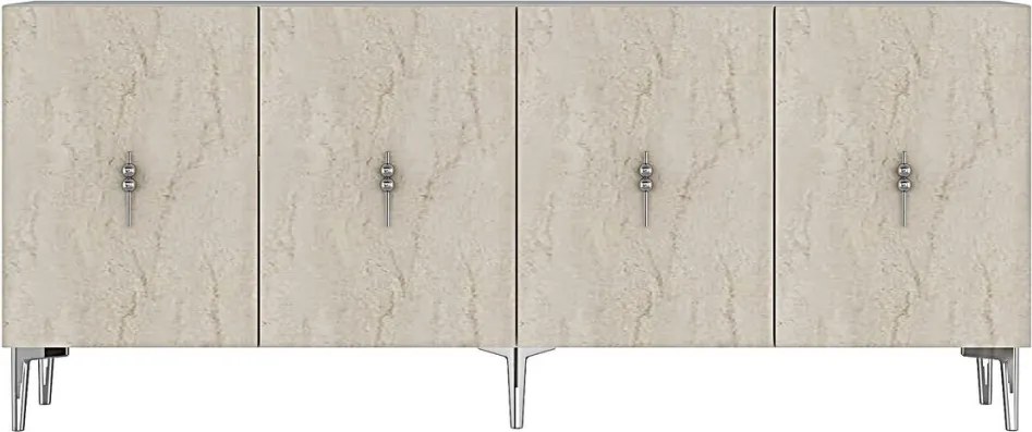 Salkım 180 - White, Travertine, Silver