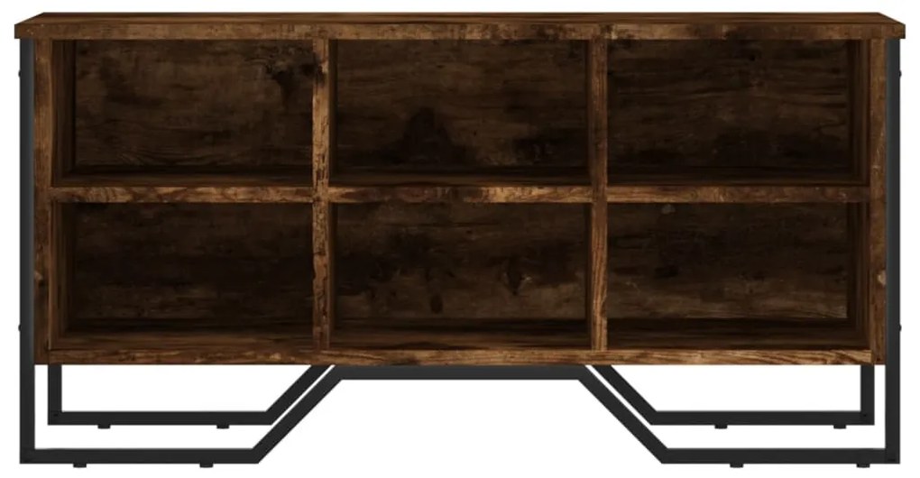 füstös tölgy színű szerelt fa cipőszekrény 90 x 38 x 45,5 cm