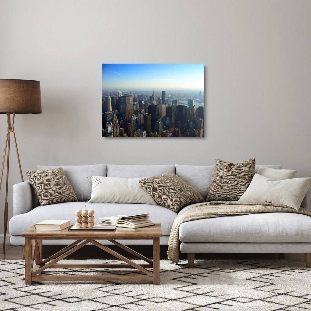 Üveg kép - Manhattan nappal (70x50 cm)