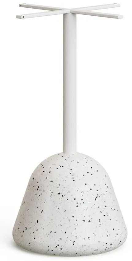 Fehér terrazzo cement kerek étkezőasztal ø 70 cm Saura – Kave Home