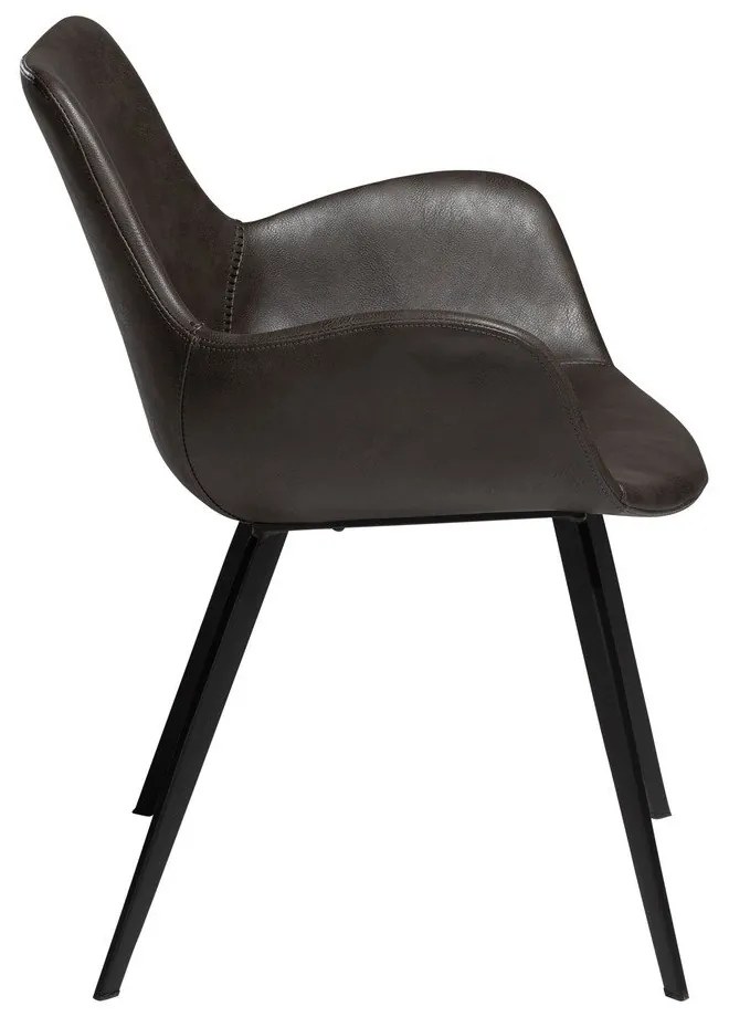 Sötétszürke kárpitozott karfás étkezőfotel Hype – DAN-FORM Denmark