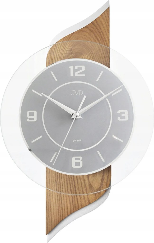 Csendes Üveg Fa Falióra NS22004.78