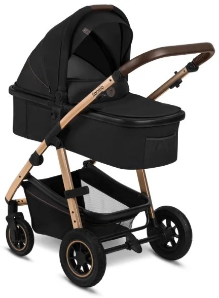 Lionelo - Kombinált 3 az 1-ben babakocsi AMBER Fekete ónix