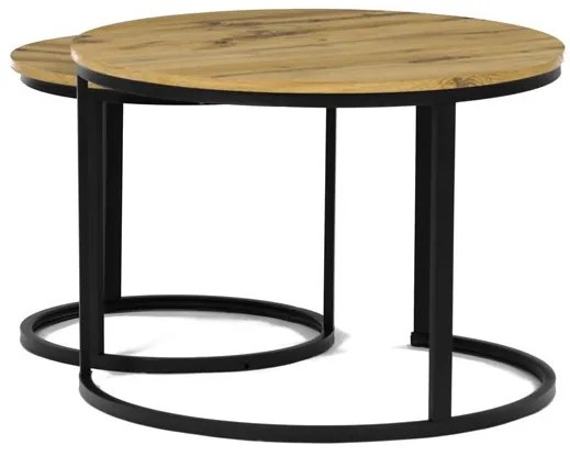 Dohányzóasztal 70 × 70 × 51 cm, MDF, vadtölgy OAK