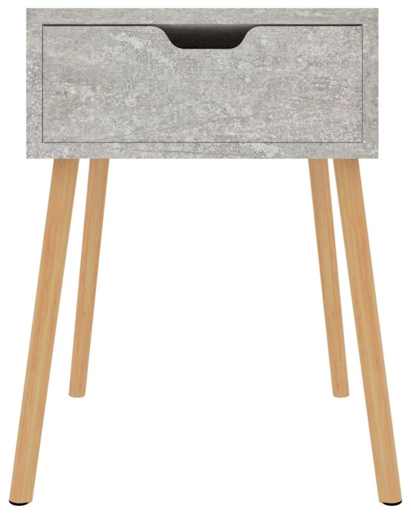 2 db betonszürke szerelt fa éjjeliszekrény 40 x 40 x 56 cm