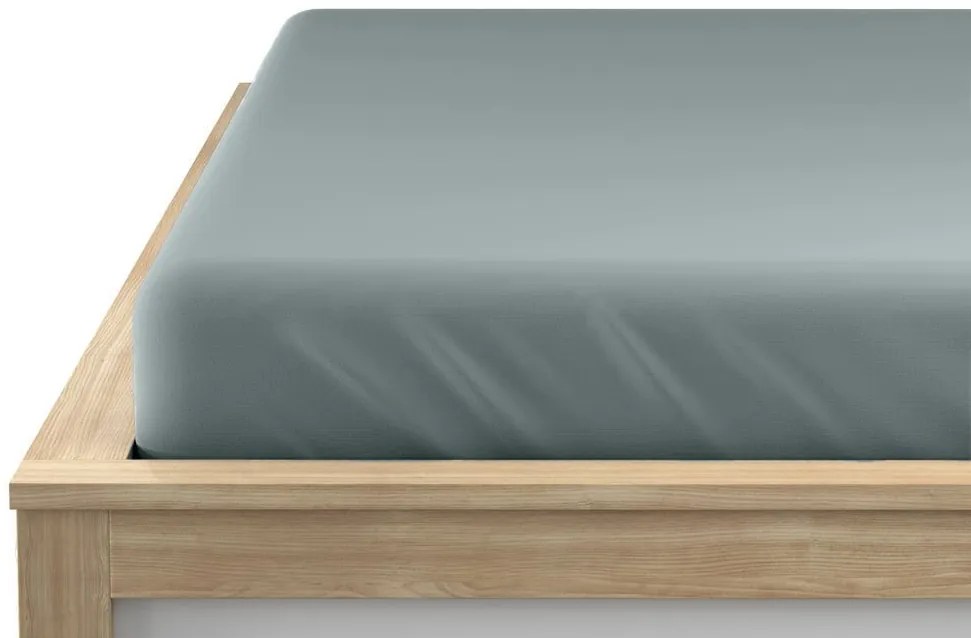 Jersey gumis lepedő zöldeskék 140 x 200 cm