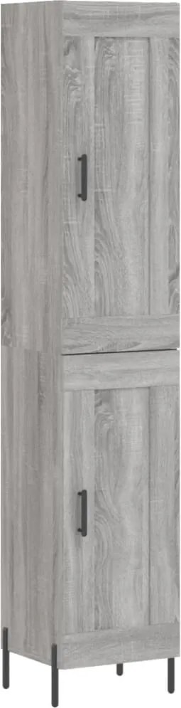 vidaXL szürke sonoma szerelt fa magasszekrény 34,5 x 34 x 180 cm