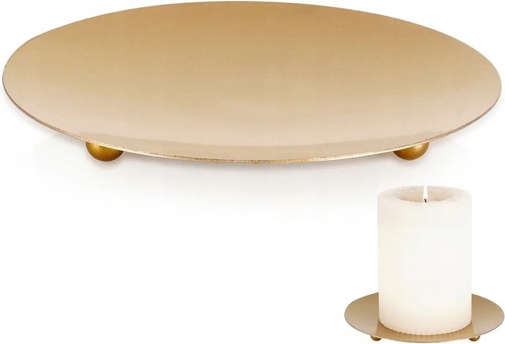 Gyertyatartó Állvány gyertyatartó alátét fém arany gyertyatartó állvány