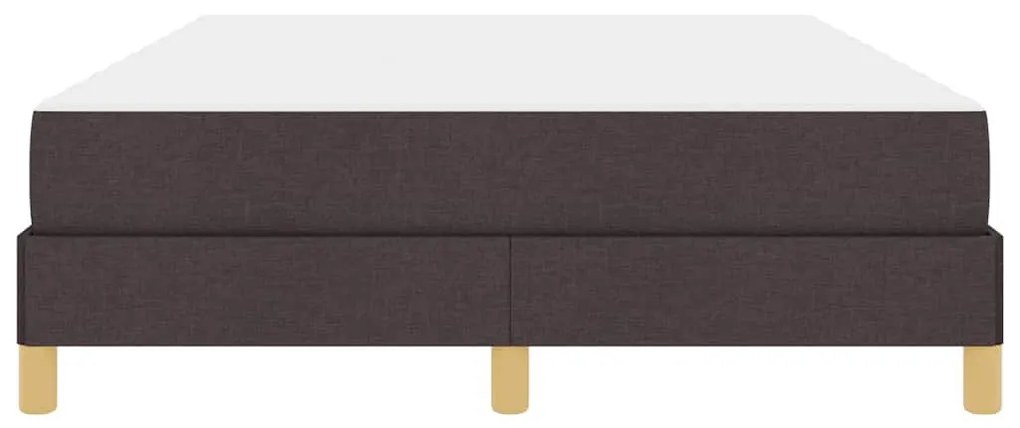 Boxrugós ágy Barna 140 x 200 cm Textil és mérnöki fa