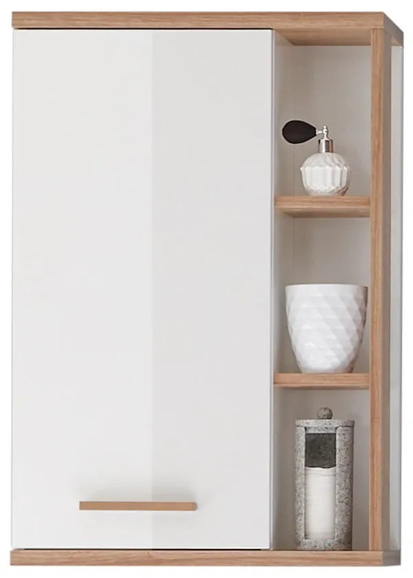 Fehér függő fürdőszoba szekrény 51x75 cm Set 923 - Pelipal