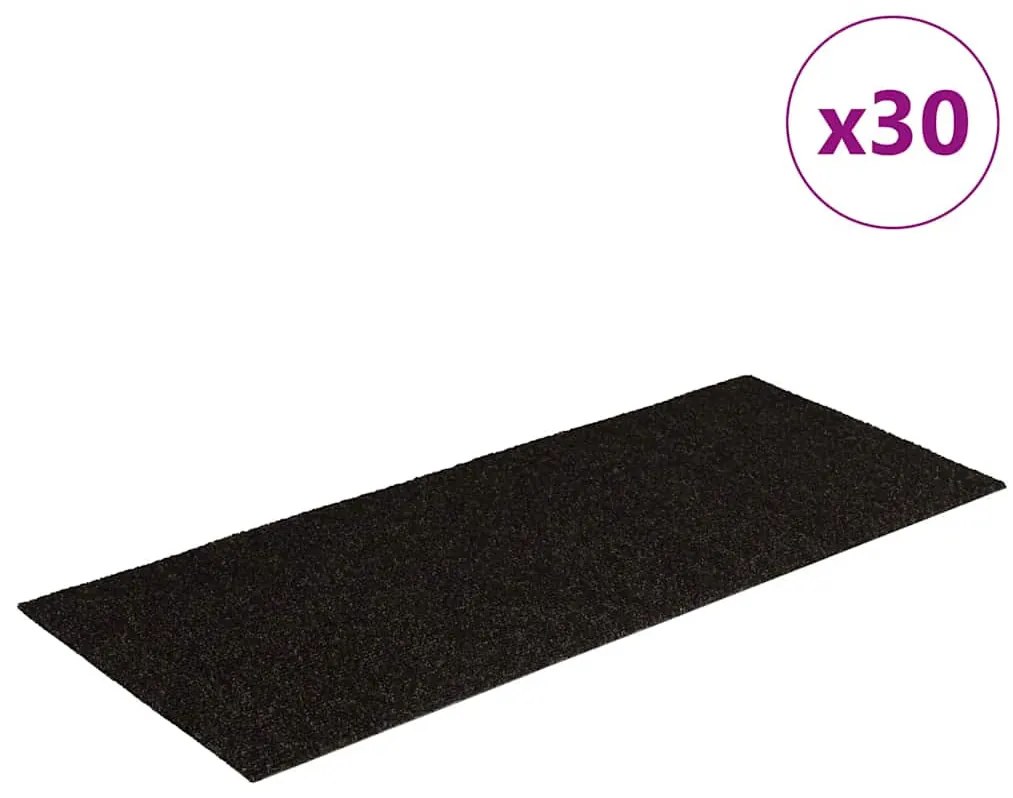 öntapadós lépcsőszőnyegek 30 db 60 x 25 cm sötétbarna téglalap alakú