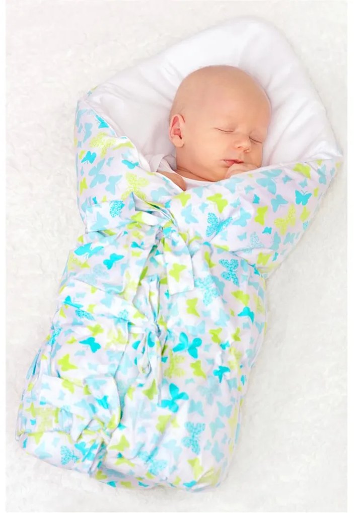 Klasszikus megkötős pólya New Baby csillagok szürke
