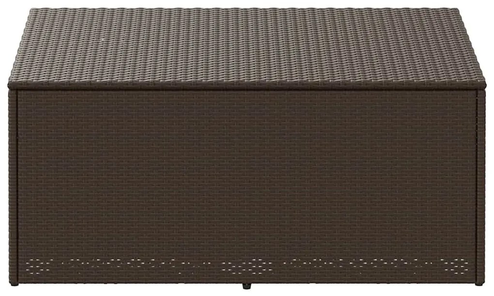 barna polyrattan kerti tárolóláda 110x50x58 cm