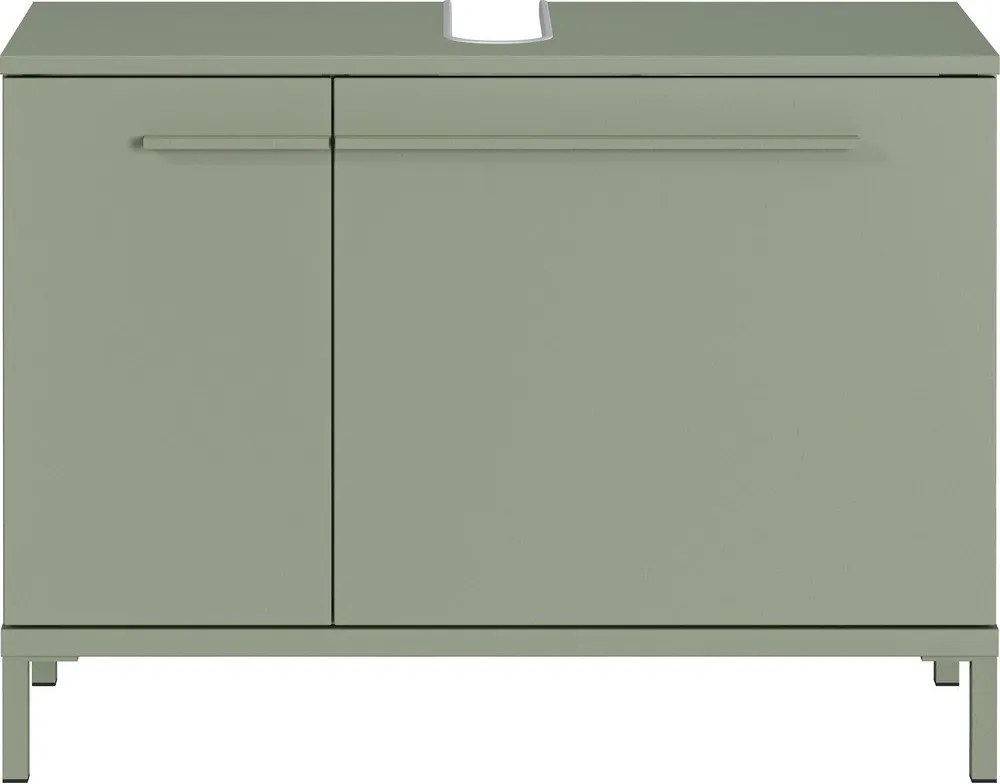 Zöld matt mosdó alatti szekrény 80x59 cm Laurino – Germania