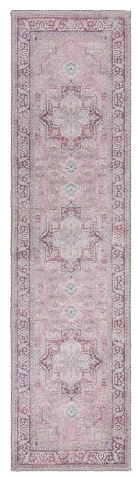 Világospiros mosható futószőnyeg újrahasznosított szálkeverékből 60x230 cm Windsor – Flair Rugs