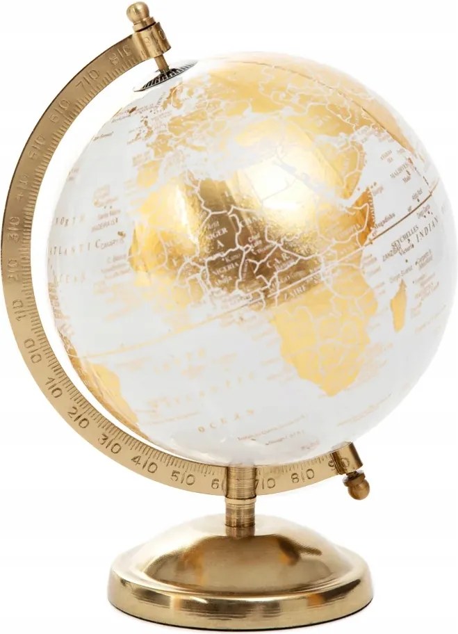 Dekorációs földgömb Globe arany 18x15x25 cm Homla