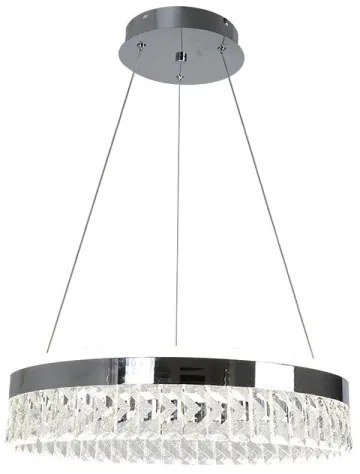 LED Dimmelhető csillár zsinóron LED/90W/230V 3000-6500K króm + távirányítás