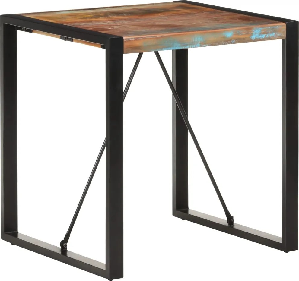 vidaXL tömör újrahasznosított fa étkezőasztal 70 x 70 x 75 cm