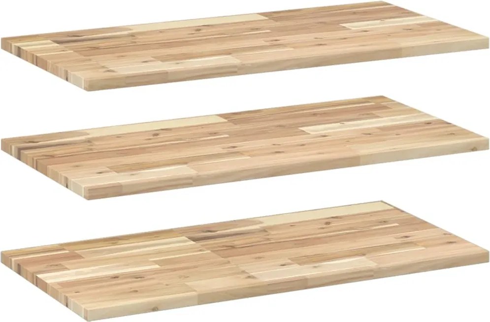 vidaXL 3 db kezeletlen tömör akácfa függőpolc 100 x 40 x 2 cm