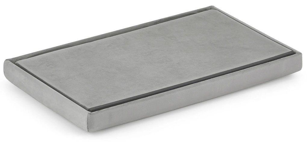 FURELA VELVET XL szürke összecsukható puff 60 x 38 x 38 cm