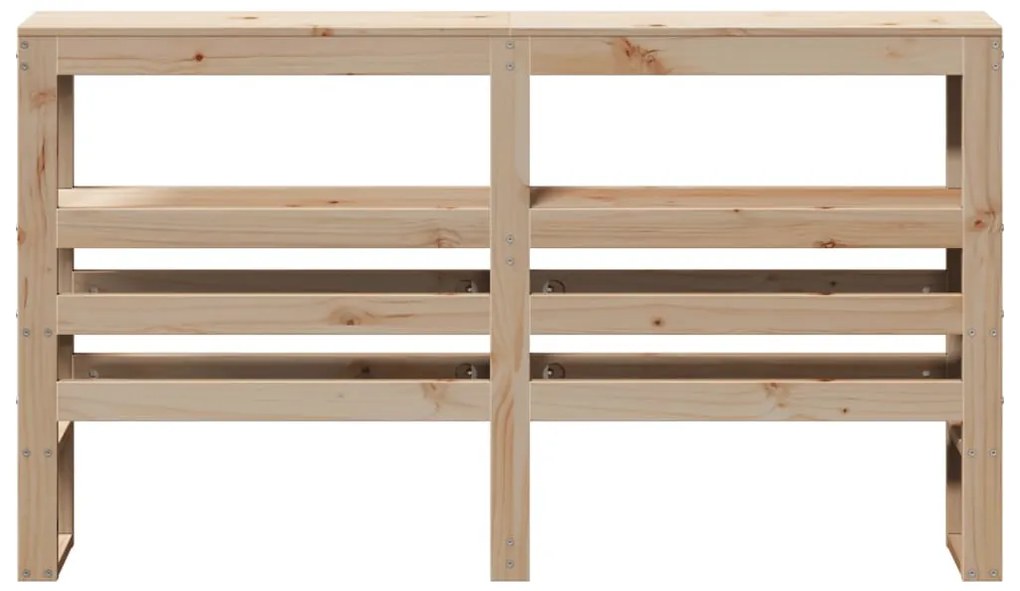 tömör fenyőfa fejtámla polcokkal 120 cm