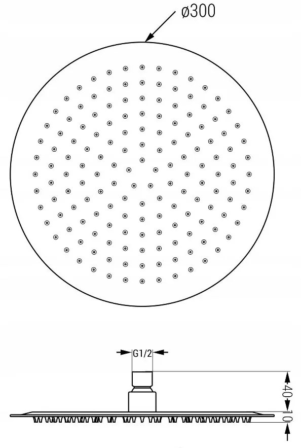 Mexen ARM szett, rejtett kar + zuhanyfej 30cm, fehér, 79230-20 + 79211-20