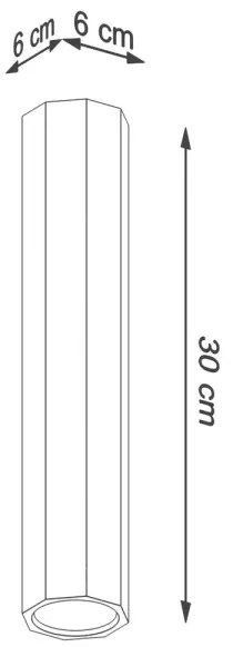 Sollux SL.1034 - Spotlámpa ZEKE 1xGU10/40W/230V 30 cm tölgy