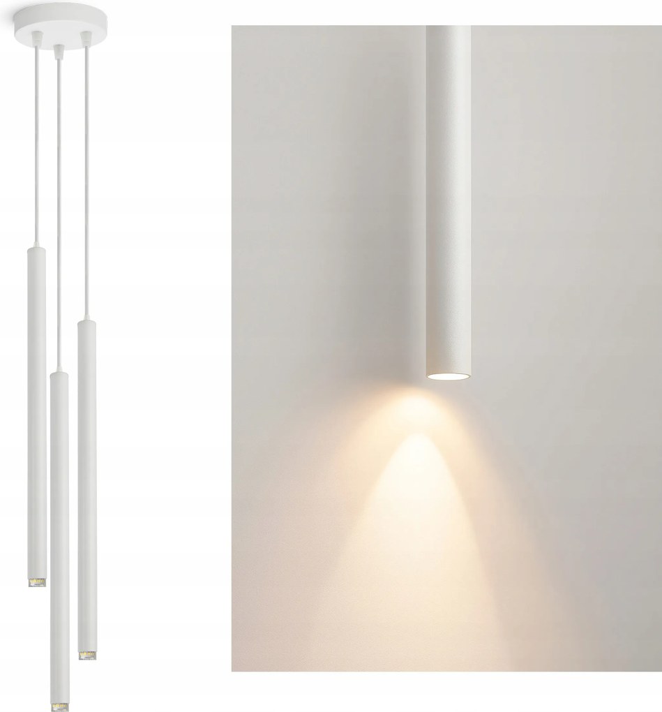 Mennyezeti függőlámpa Laser Jégcsap Tuba 854-EZ3 Fehér G9 3-pontos Led