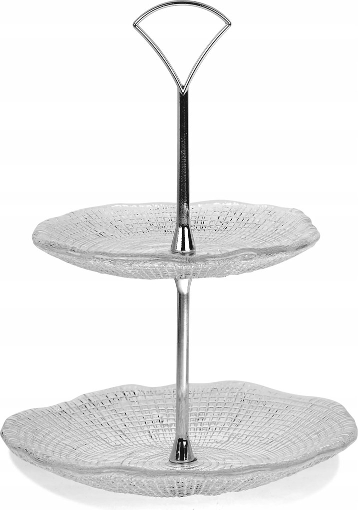 IVV Italy Diamante Üveg tortatál 2 szintes tortatál