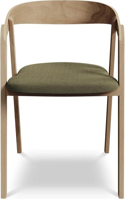 Zöld tömörfa étkezőfotel Erika – Makamii