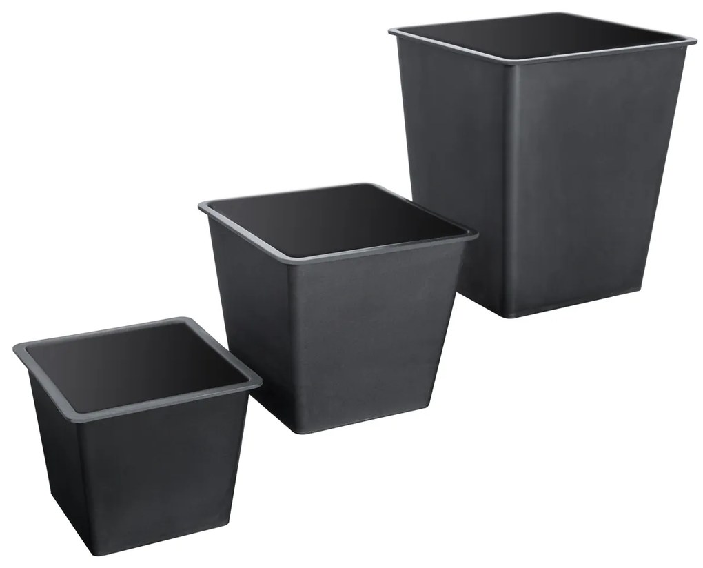 Casaria® 3 darabos virágtartó készlet - szürke