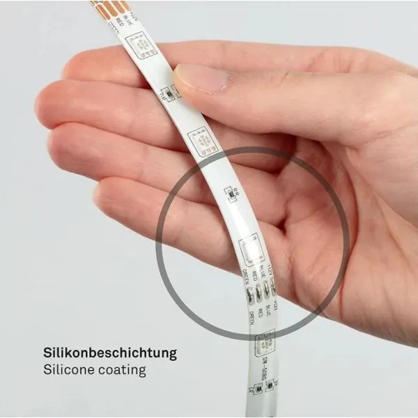 Brilo - LEG RGBW Dimmelető szalag 6,5m LED/22W/230V + + távirányító