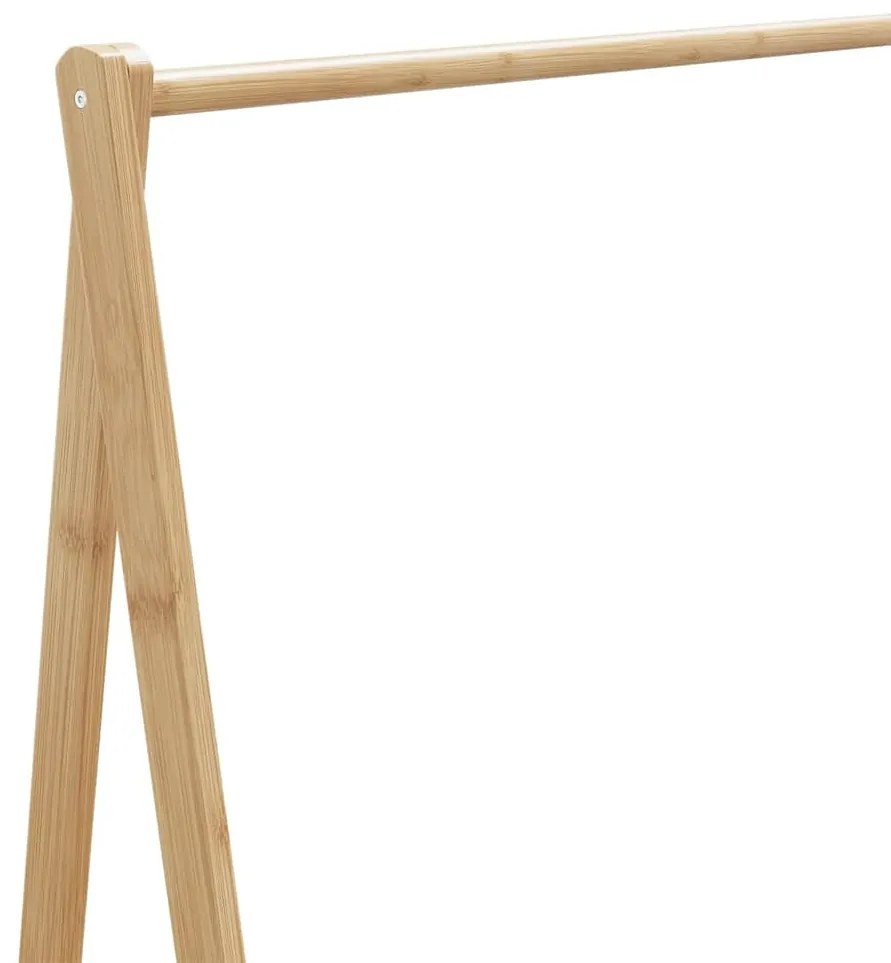 bambusz ruhaállvány polcokkal és kerekekkel 103 x 40 x 183 cm