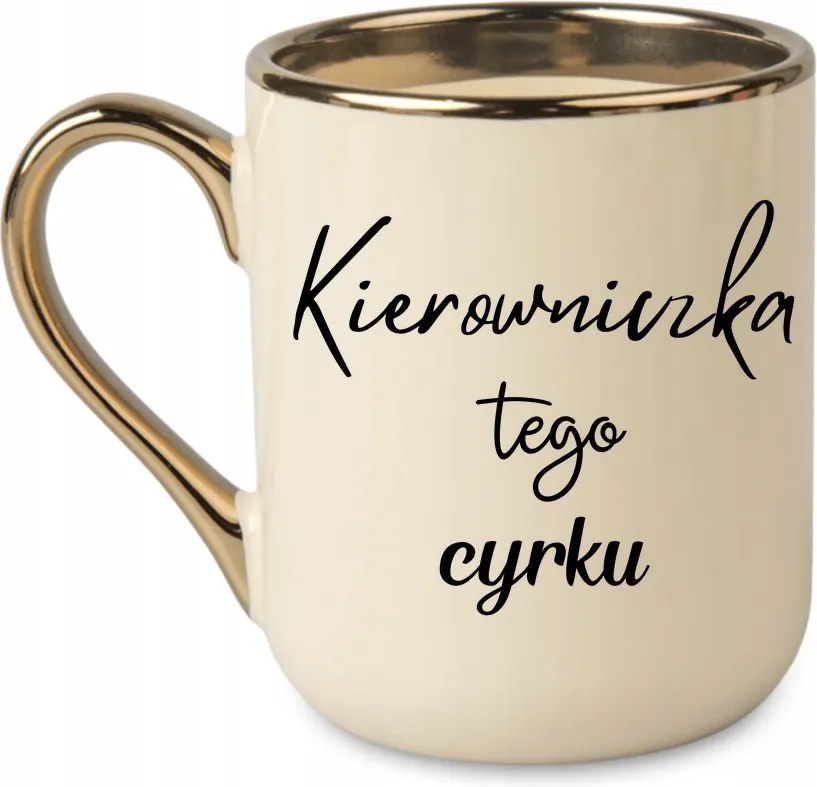 Elegáns bögre A cirkusz vezetője/Kérlek ne vedd észre 330 Krémszínű