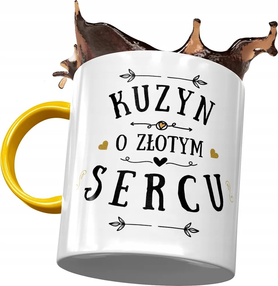 Sárga Bögre Unokatestvérnek Születésnapi Ajándék Nyomtatott Fotóval