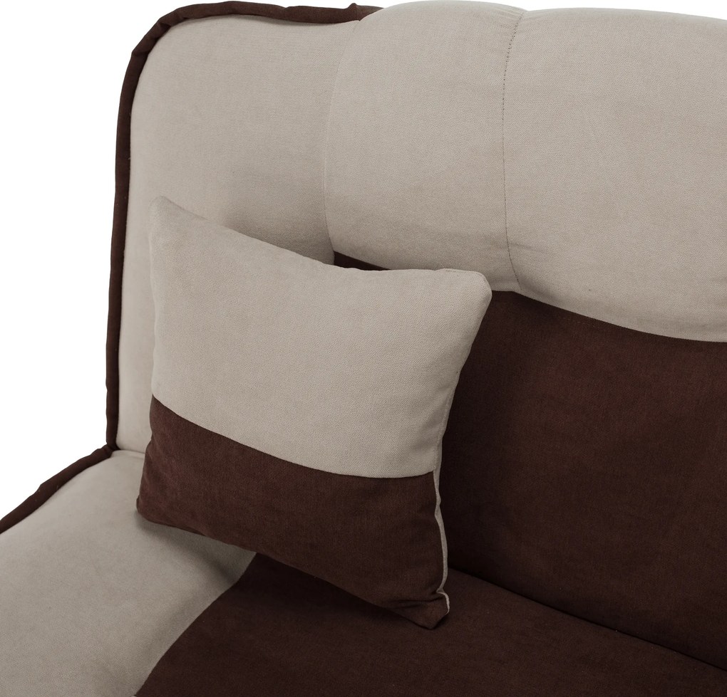 Kinyitható dívány, bézs/barna, PERSI