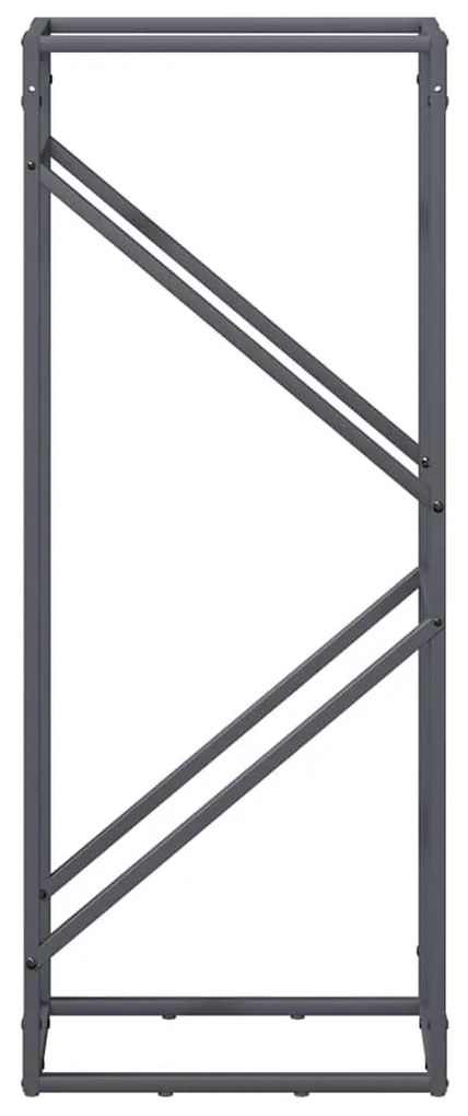 antracitszürke hidegen hengerelt acél tűzifatároló 40x25x100 cm