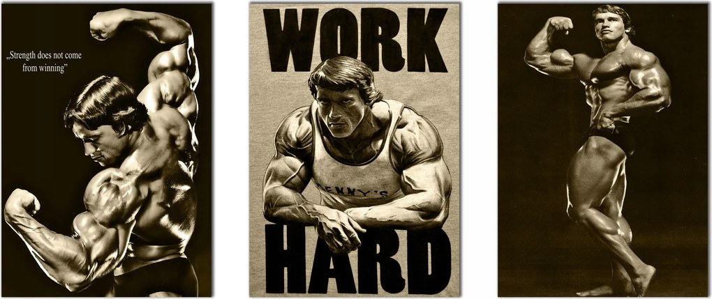 Poszter szett Arnold Schwarzenegger testépítő 3 db-os 40x30 cm