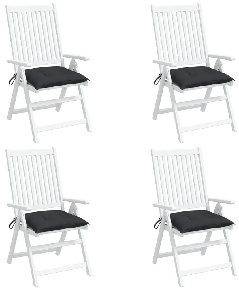 4 db fekete oxford szövet székpárna 40 x 40 x 7 cm