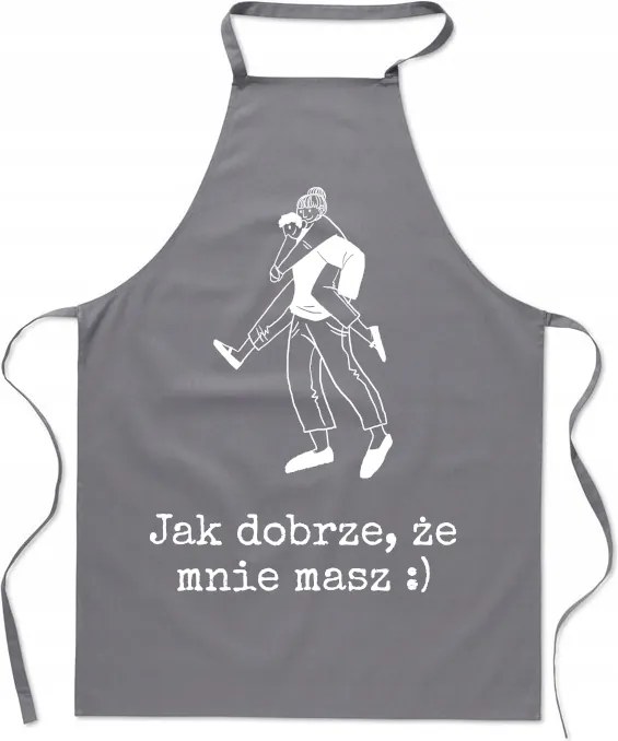 Valentin-napi konyhai kötény vicces nyomat Milyen jó, hogy itt vagyok