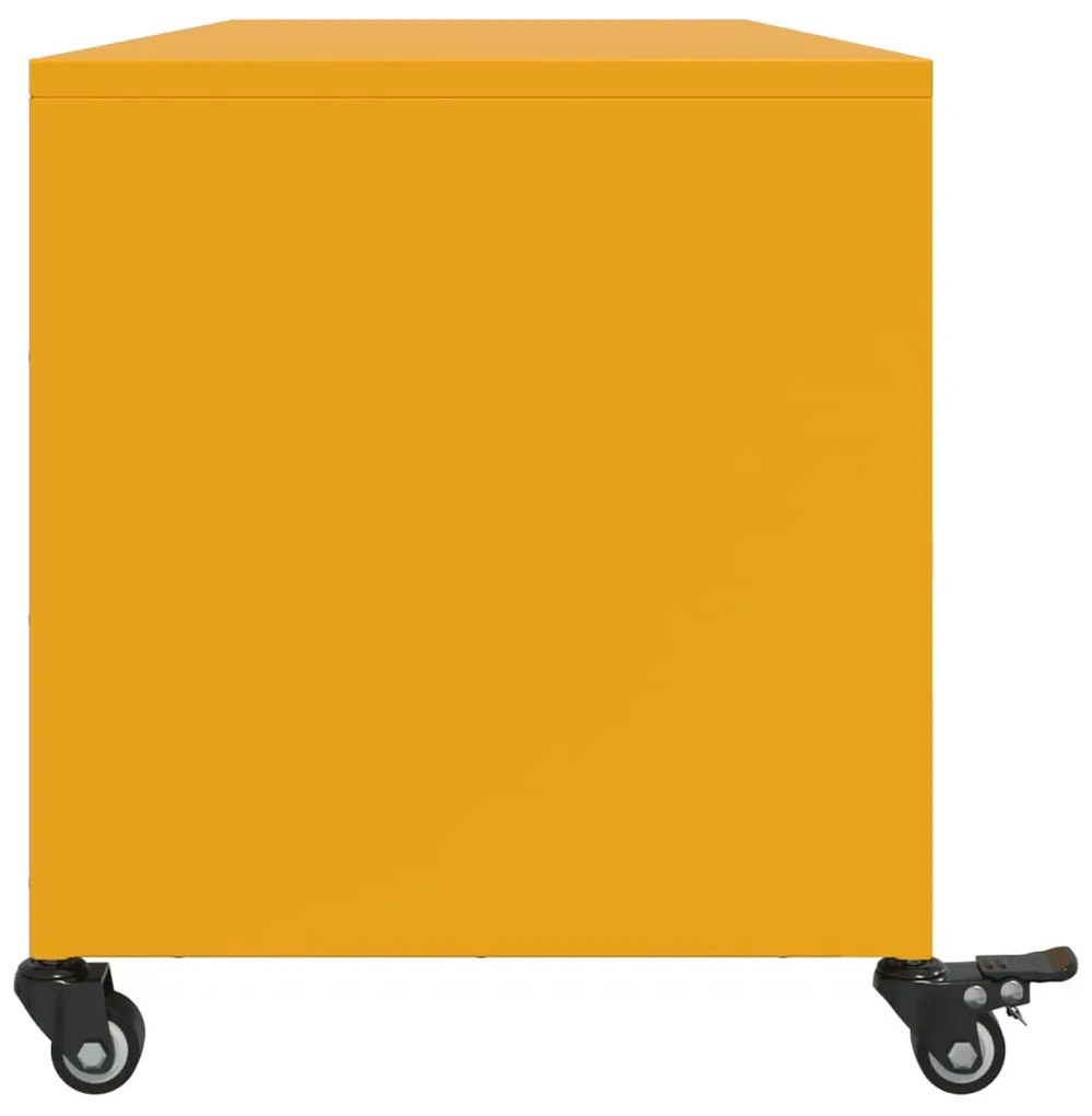 mustársárga acél TV-szekrény 100,5 x 39 x 43,5 cm