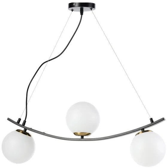 ONLI - Csillár zsinóron TRIO 3xE14/6W/230V fekete