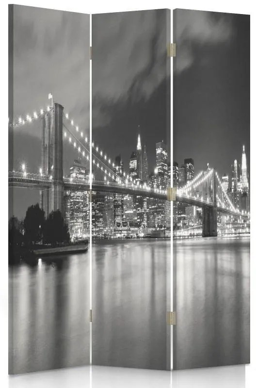 Gario Paraván Brooklyn híd éjszaka Méret: 180 x 170 cm, Kivitelezés: Klasszikus paraván