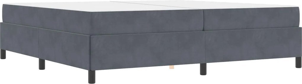 vidaXL Ágykeret matracmal Sötétszürke 200 x 200 cm szövet