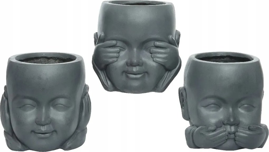 Kültéri agyag kerti virágtartó teraszra, szürke