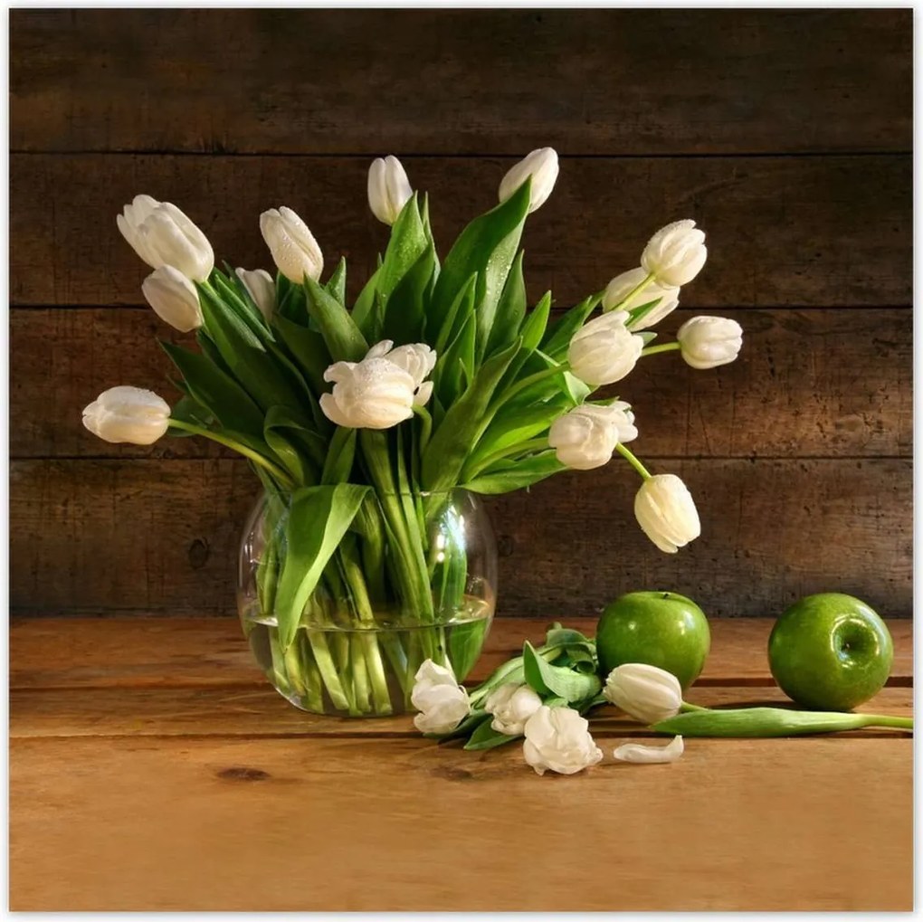 Poszterek 100x100 Tulipán csokor Váza